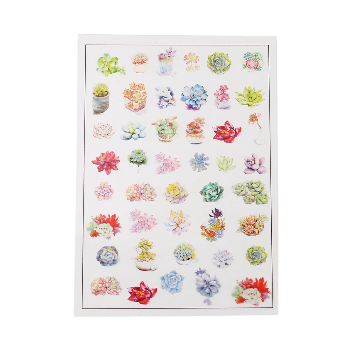 Наклейки из смолы и ПВХ DIY Scrapbook Deco прямоугольные разноцветные цветочные листья 15