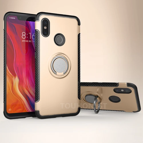 Противоударный чехол с кольцом для Xiao mi Red mi Note 5 Pro Note 7 6 Pro 6 S2 чехол для Xiaomi mi 9 T 8 lite F1 A1 A2 lite K20 чехол s - Цвет: Золотой