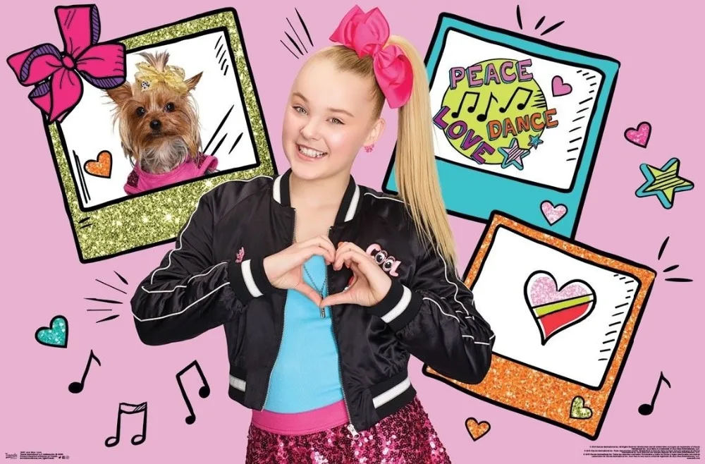 JOJO SIWA-LOVE Шелковый плакат декоративный настенный рисунок 24x36 дюймов | Дом и сад