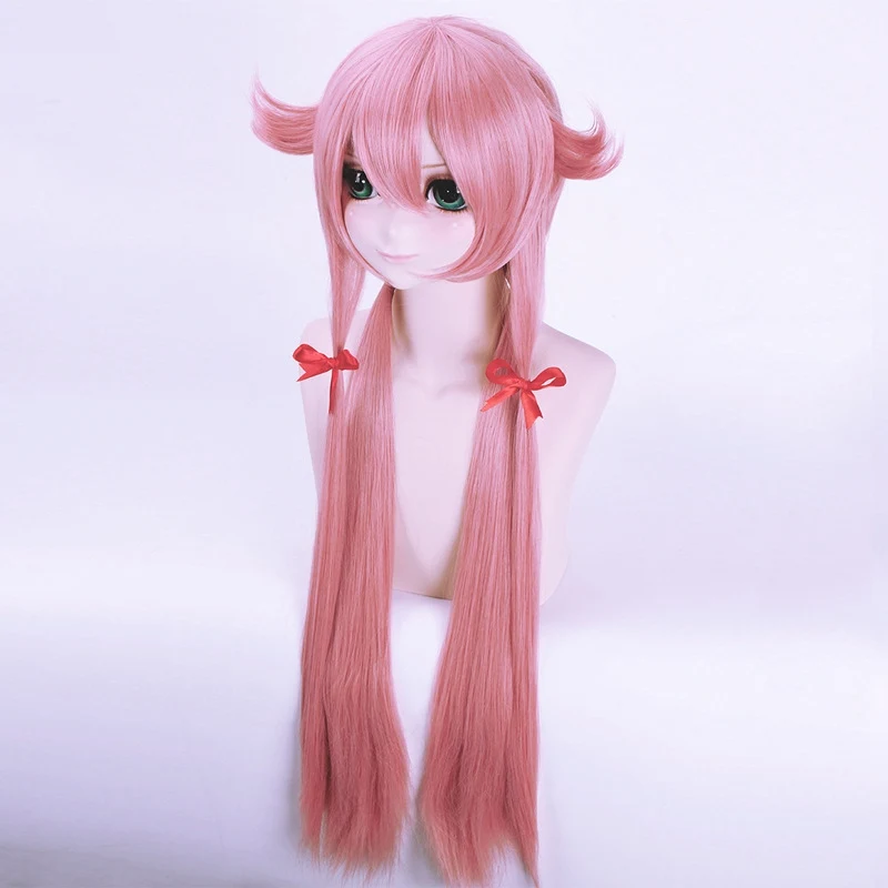 Mirai Nikki Gasai Yuno женский парик для косплея аниме длиной 100 см прямой розовый