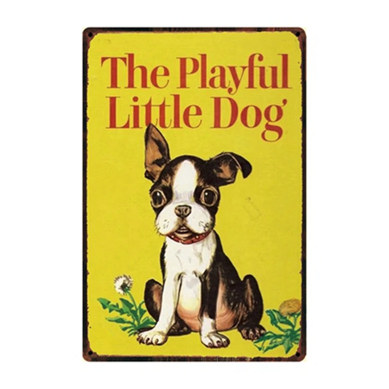 

[ Kelly66 ] Dogs Metal Sign Tin Poster Home Decor Bar Wall Art Painting 20*30 CM Size y-2223