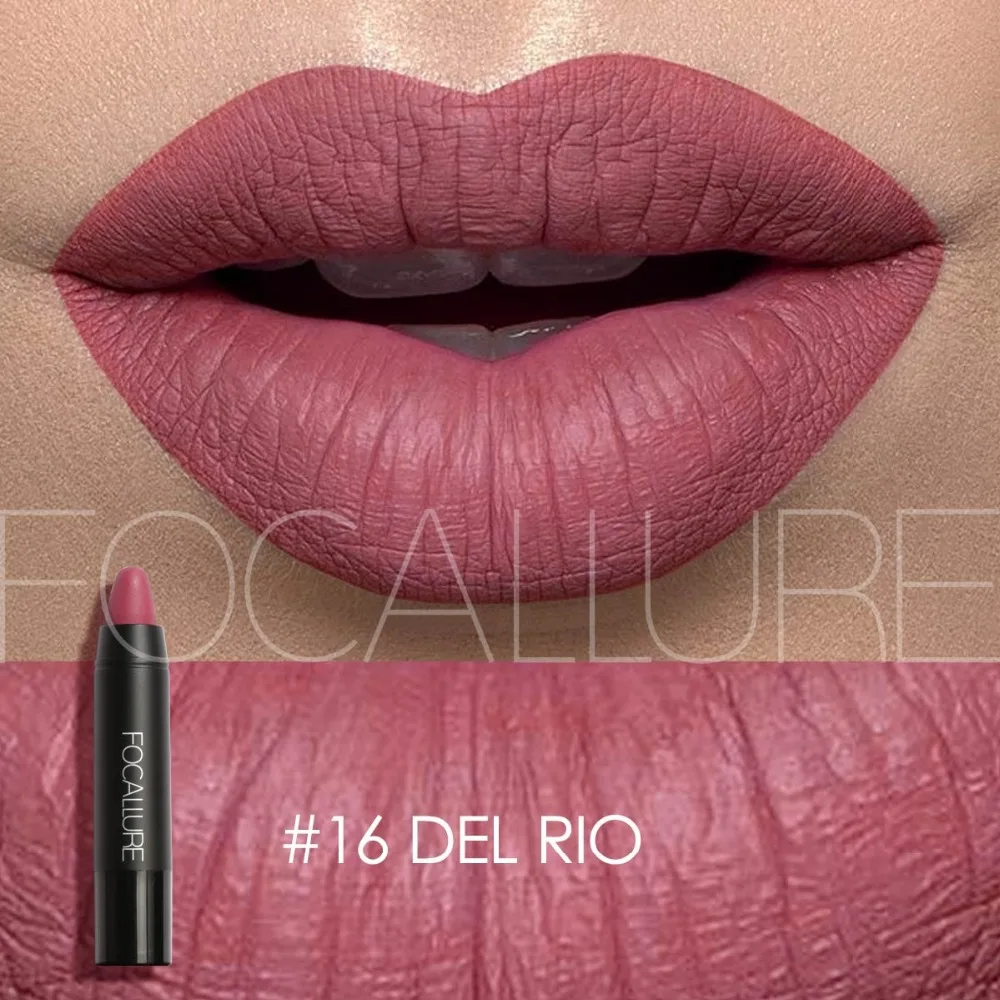 FOCALLURE, 19 цветов, сексуальная губная помада, водостойкая, стойкий карандаш для губ, пигмент, бархат, коричневый, телесный, матовый, тинт для губ, набор FA22