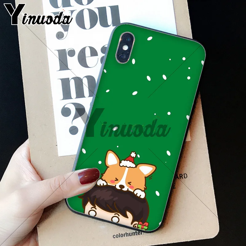Yinuoda милый корги собака DIY печать рисунок чехол для телефона Apple iPhone 8 7 6 6S Plus X XS MAX 5