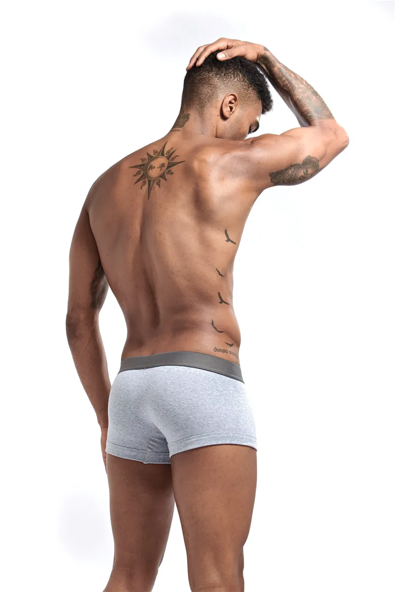 JOCKMAI, мужское нижнее белье, хлопковые боксеры, 4 цвета, мужские шорты, мягкие, удобные трусики, Слип, одноцветные, мужские боксеры, Сексуальная Домашняя одежда, u-выпуклая