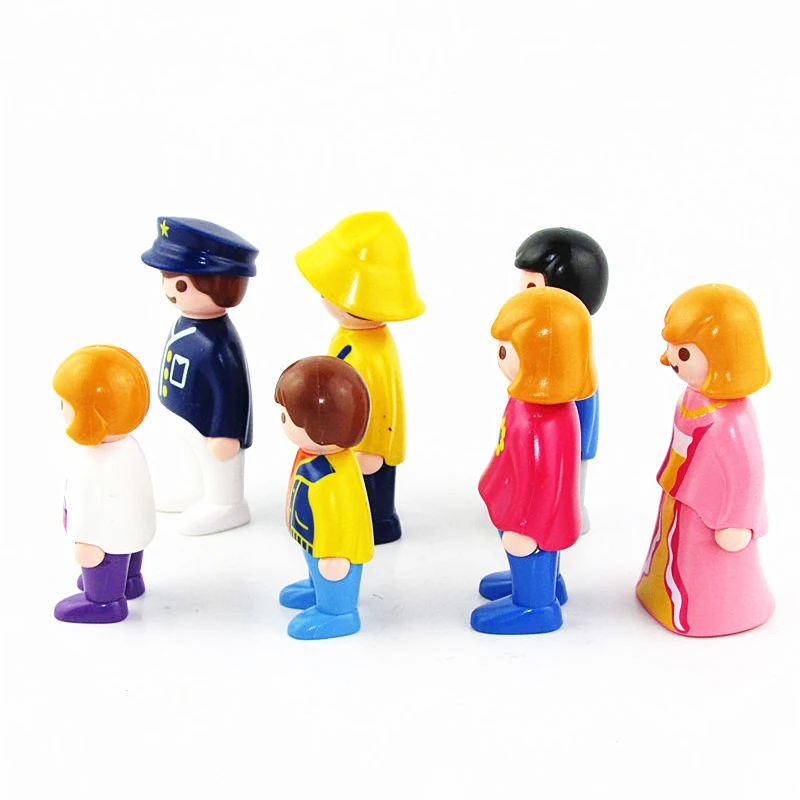 Горячие продажи Playmobil немецкие игрушки DIY 7 шт. фигурки для женщин и мужчин дети