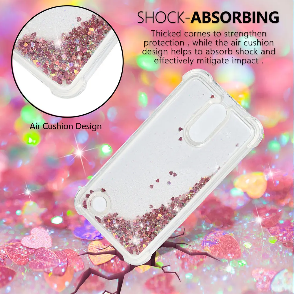 Glitter Stars Cover for LG K10 2017 M250 M250Y M250DS LGM250 LG-M250 K 10 Dynamic Liquid Quicksand Soft TPU Back Case |
