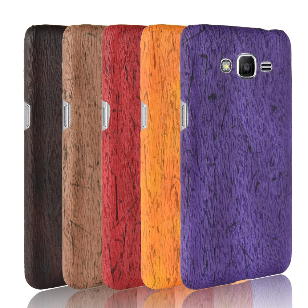 For Samsung Galaxy J2 Prime case Hard PU Leather G532F G532 protective Back Cover Wood grain bag shell |