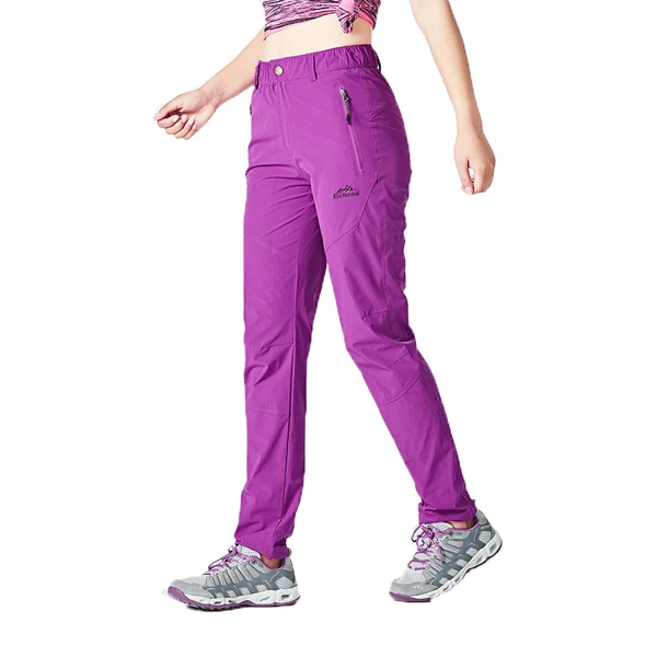 Women Purple Kaisike мужские женские летние спортивные быстросохнущие штаны для походов, кемпинга, ветронепроницаемые брюки для рыбалки, альпинизма, треккинга VA397 - Цвет: Women Purple