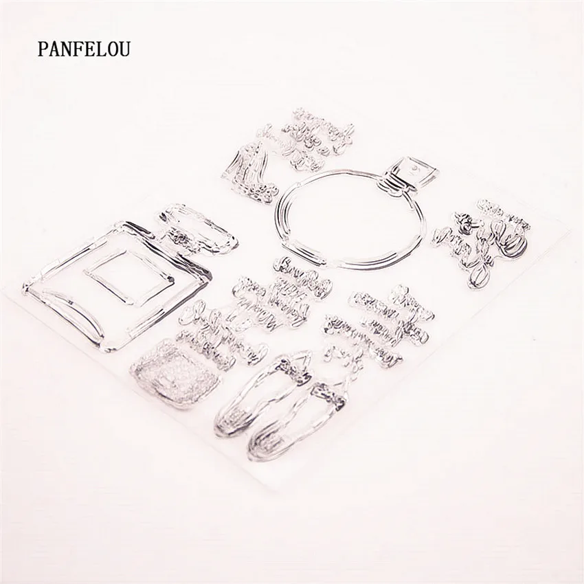 PANFELOU Романтический парфюм бутылочные прозрачные силиконовые резиновые наклейки