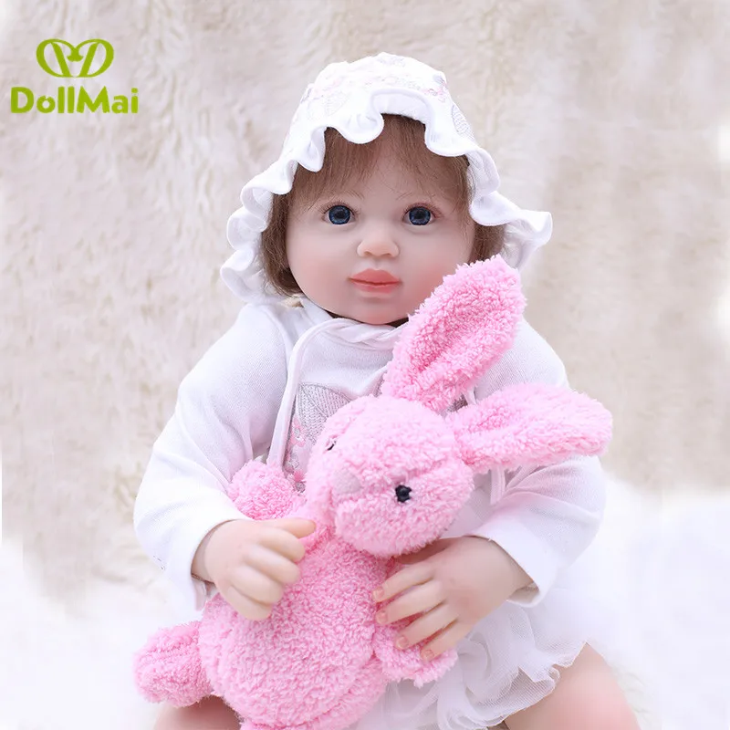 Белая красивая одежда для девочек 50 см Bebes 20 дюймов силиконовая Детская кукла