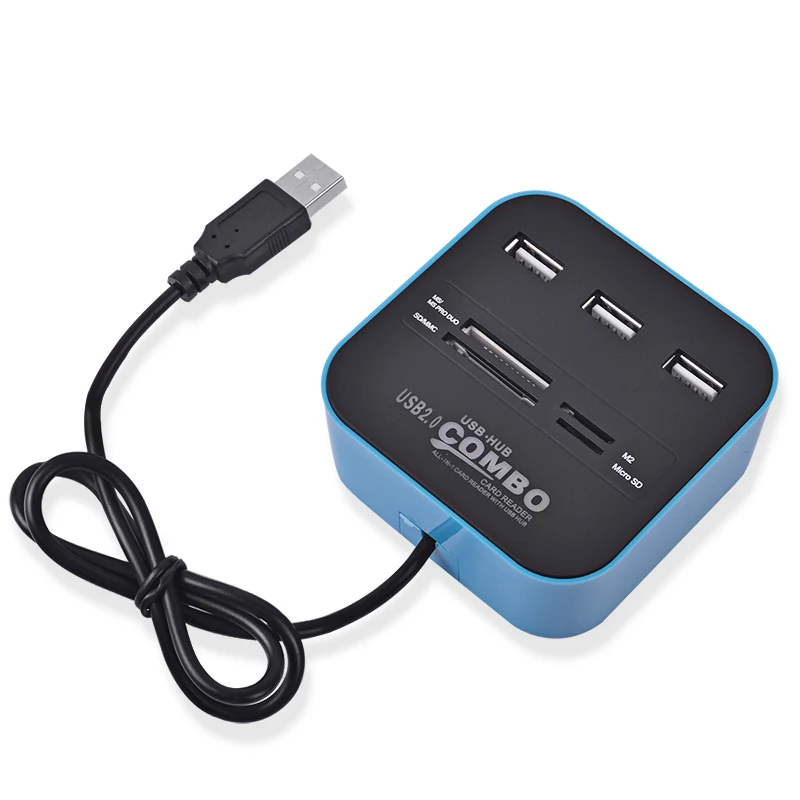 Новый USB концентратор 2 0 480 Мбит/с считыватель комбинированных карт все в одном