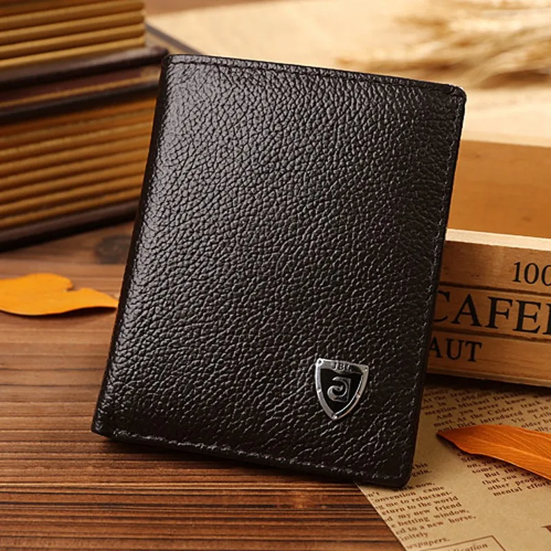 Мужской кошелек маленький тонкий из натуральной кожи держатель для карт мужчин