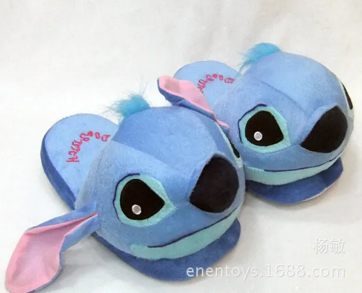Тапочки для ног Lilo & Stitch домашняя теплая обувь из шерстяной ткани с мягким ворсом