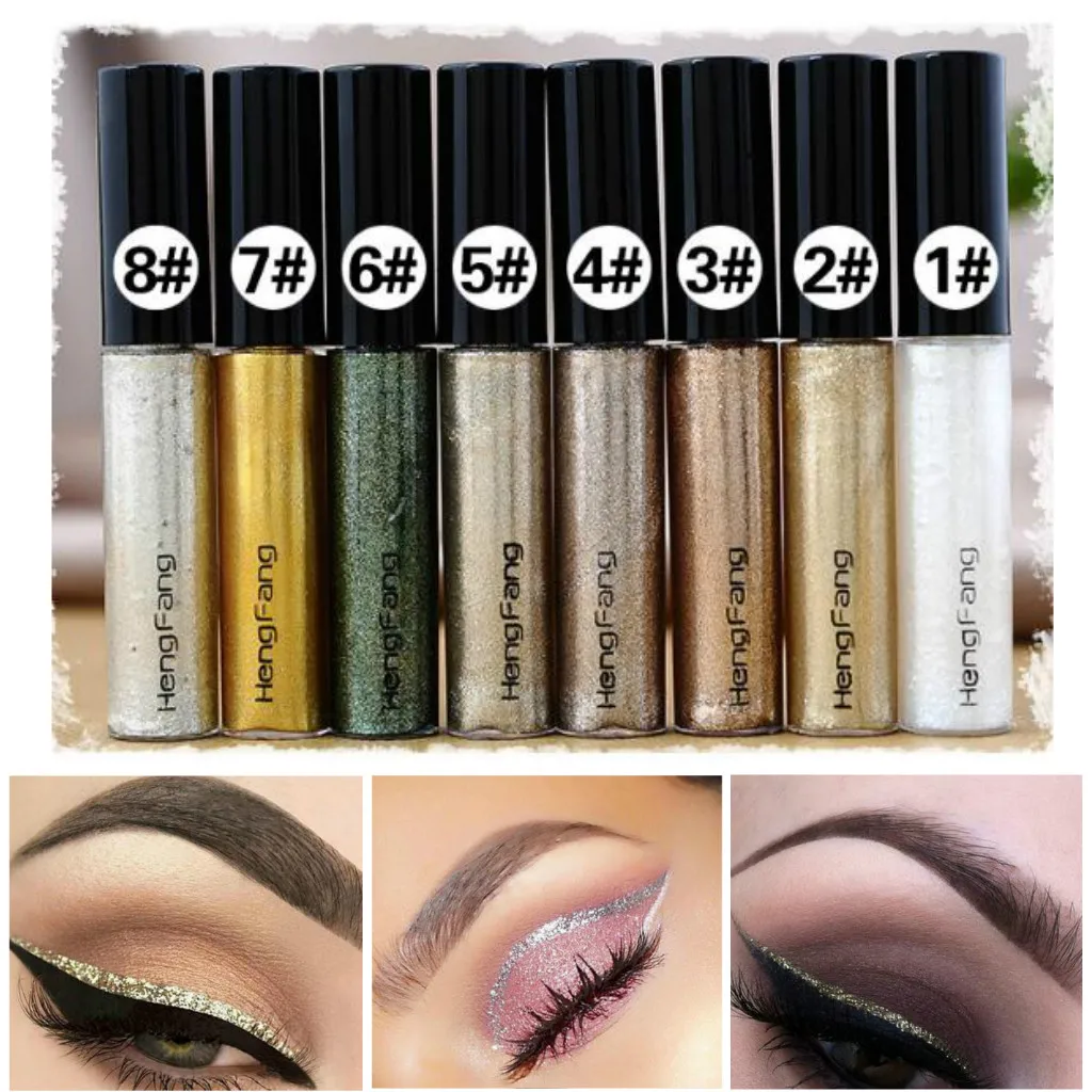 4 шт./компл. сверкающие блестящие металлические водонепроницаемые Жидкие