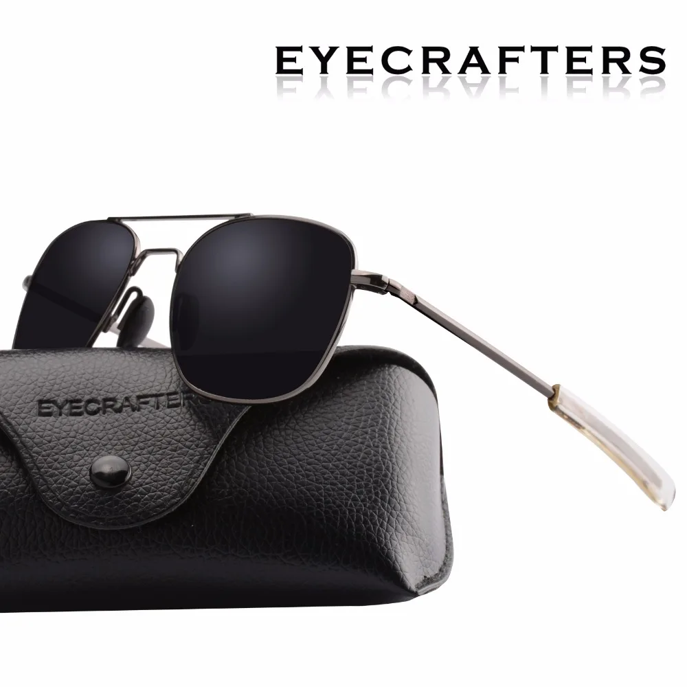 Мужские зеркальные солнцезащитные очки синие поляризационные в стиле милитари