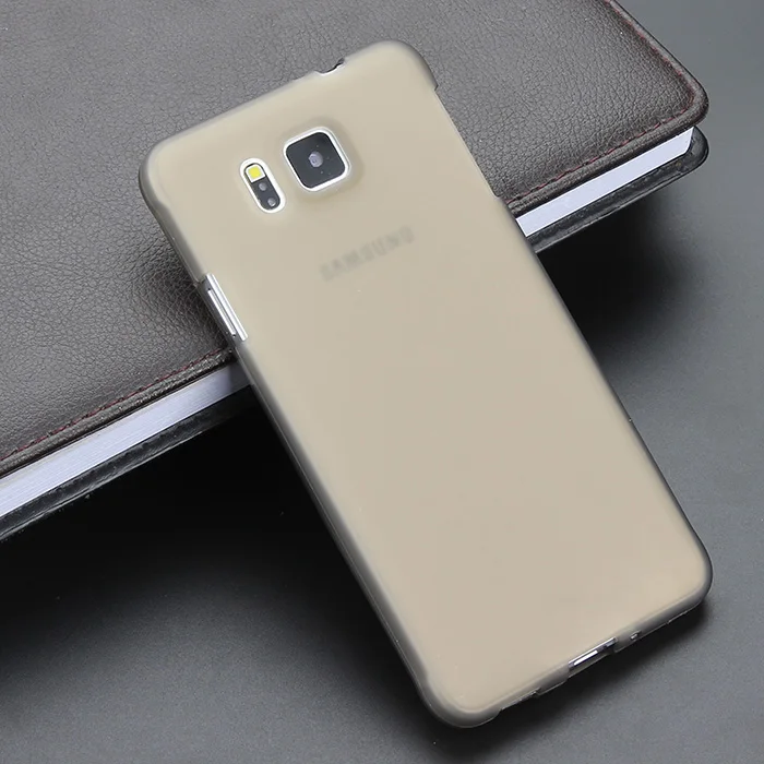 Черный гелевый ТПУ тонкий мягкий силиконовый чехол для Samsung Alpha задняя крышка Galaxy