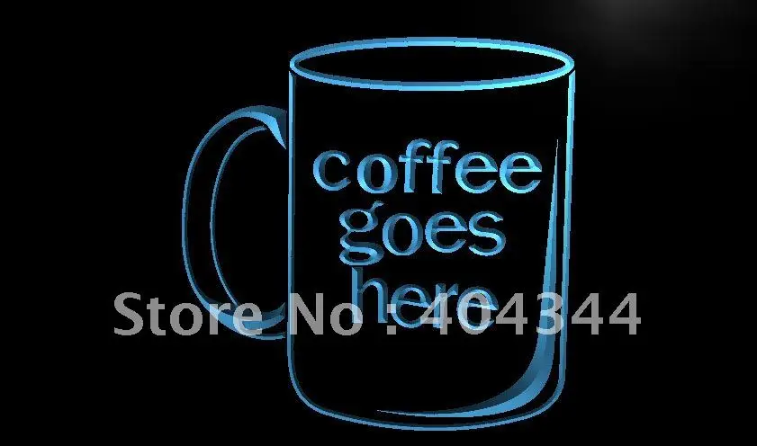

LK976- Coffee Cup Goes Here Cafe Light Sign
