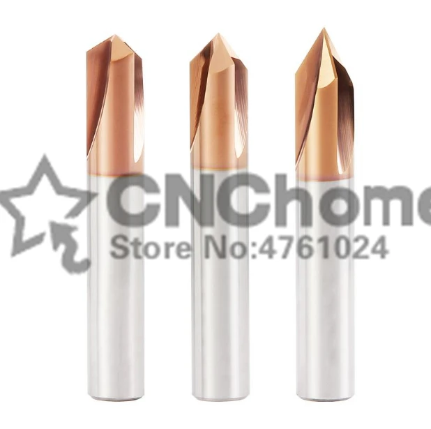 3mm-20mm* 60 90 120 градусов 3 флейты HRC60 однотонные карбидная фаска сверление, снятие фаски Фрезы зенковки сверло