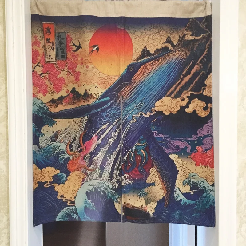 Милые занавески в японском стиле Ukiyo-e maid Feng Shui дверная занавеска спальной