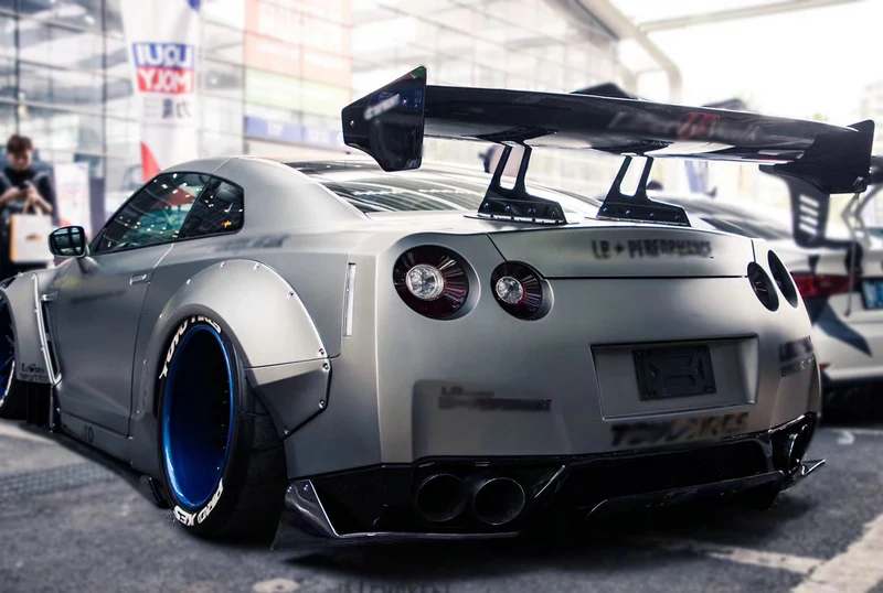 Автомобильные аксессуары для Nissan R35 GTR LB Стиль углеродного волокна задний бампер