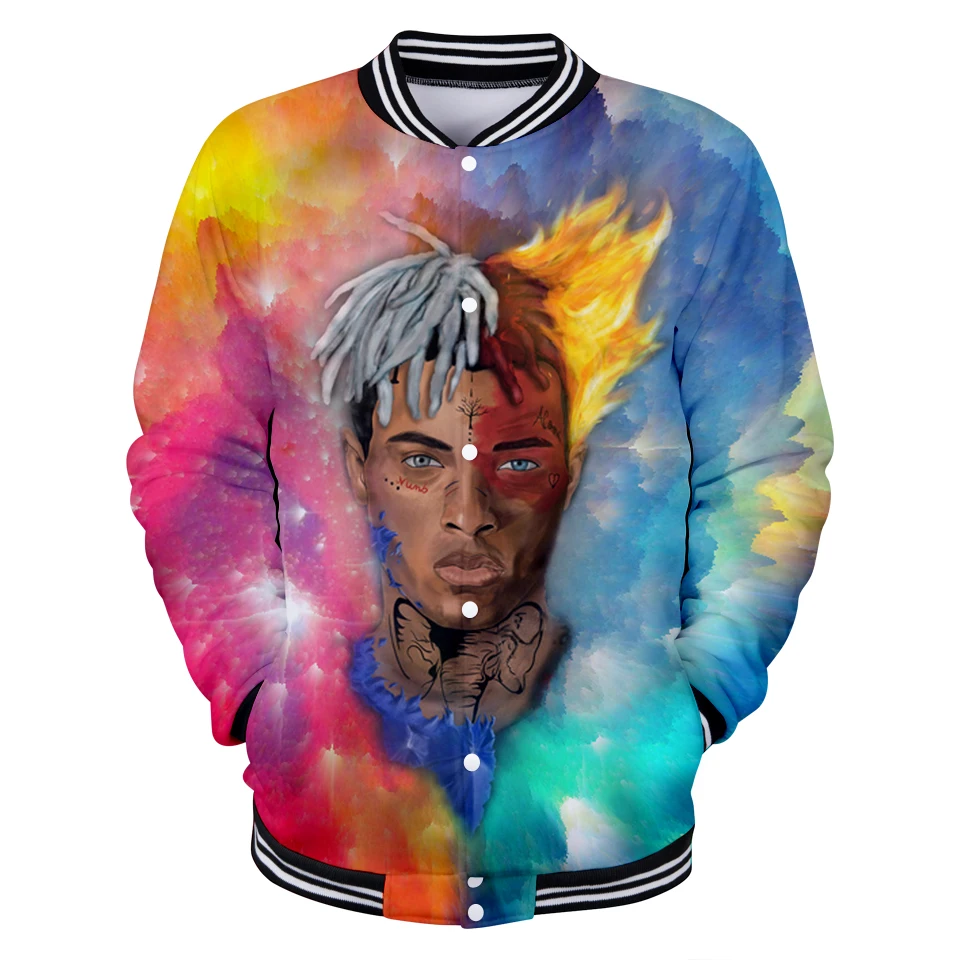 Бейсбольная куртка Xxxtentacion 3D мужская бомбер Rip xxxtentacion свитер рэпер Jahseh Dwayne Onfroy