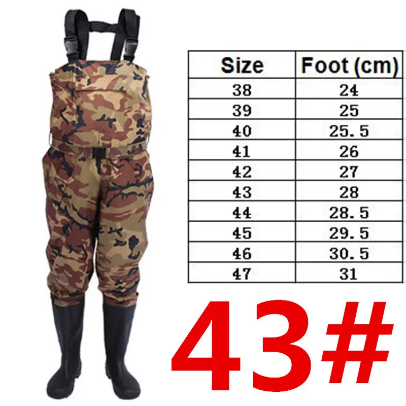 Desert Camo Size 43 Камуфляжный 0,34 мм водонепроницаемый нейлон+ ПВХ ткань дышащий поясной ремень+ карманный дизайн охотничьи рыбки комбинезоны - Цвет: Desert Camo Size 43