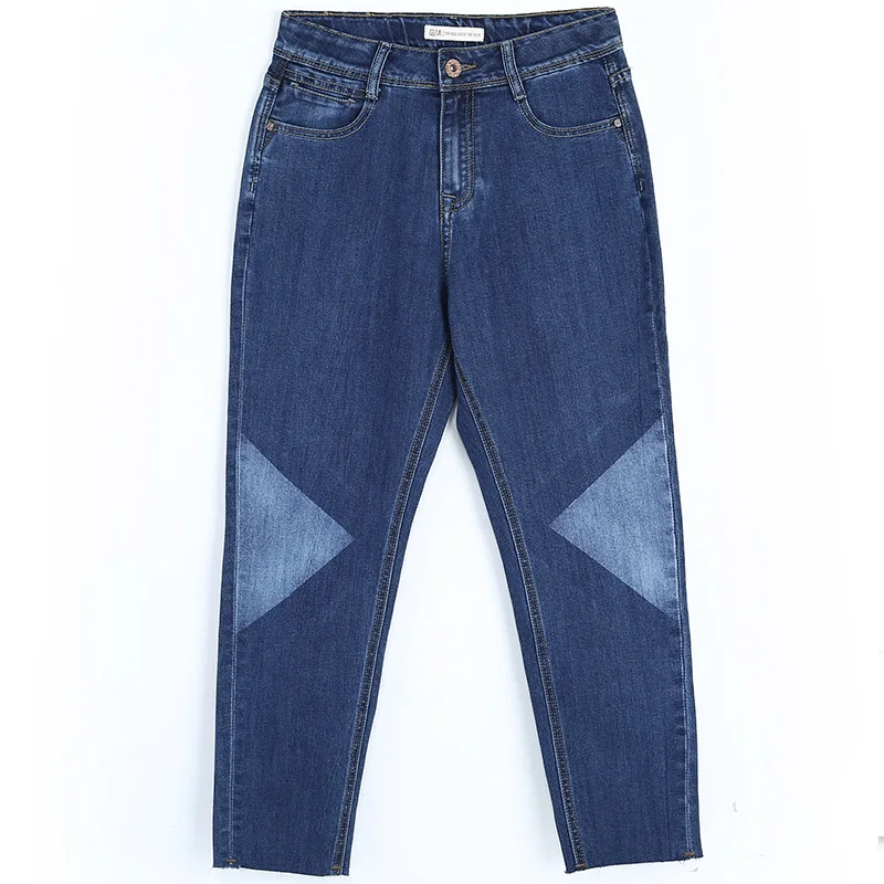 LEIJIJEANS, новое поступление, весенние, размера плюс, модные, градиентные цвета, отбеленные, средняя талия, длина по щиколотку, повседневные женские джинсы-шаровары - Цвет: Blue 6008