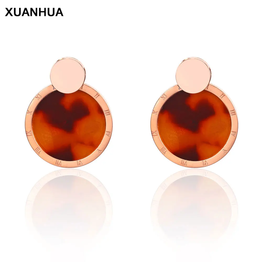 Серьги гвоздики XUANHUA из нержавеющей стали серьги розового золота аксессуары