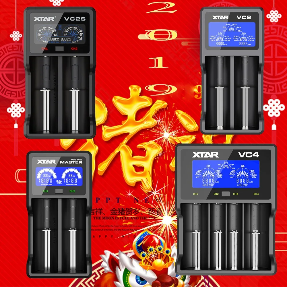Новый цветной VA ЖК экран XTAR VC2 VC2S VC4 VC4S Micro USB портативный подходит для 3 6 В/3 7 в li