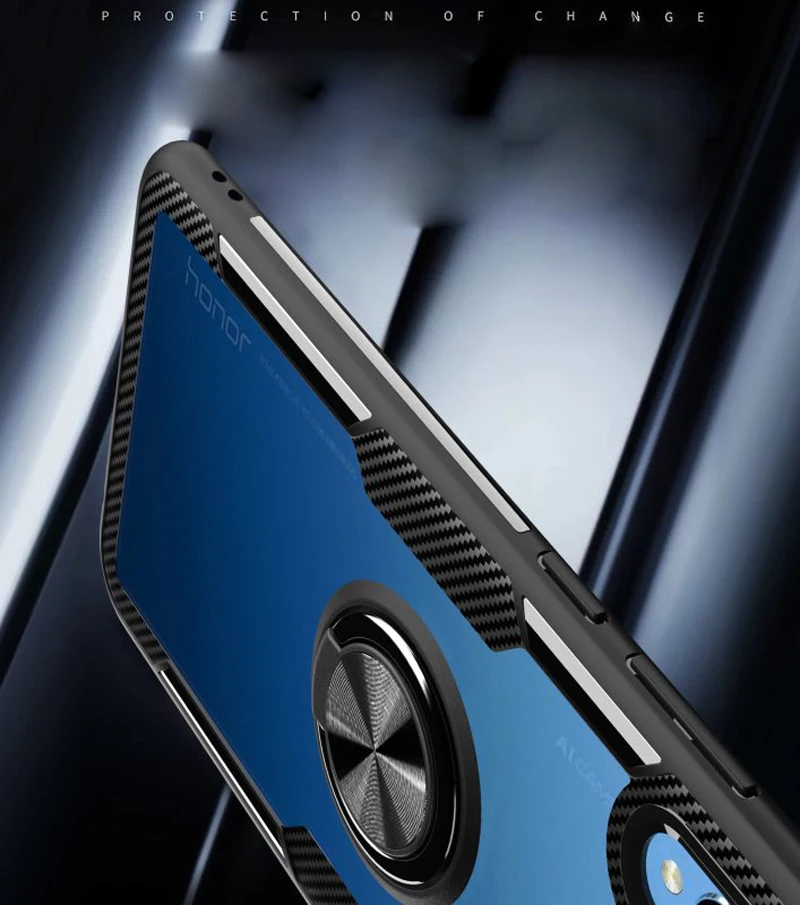 Чехол 8X для huawei Honor 8X, прозрачный ПК+ углеродное волокно, полное защитное кольцо, для huawei Honor 8X, чехол
