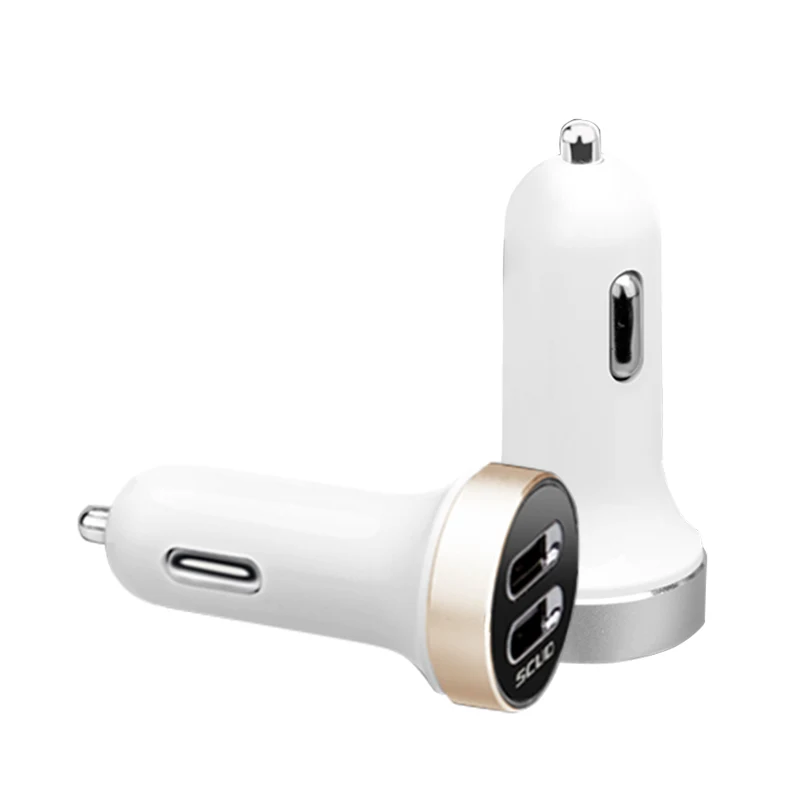 Автомобильное зарядное устройство SCUD с двумя выходами USB 2.4A быстрая зарядка