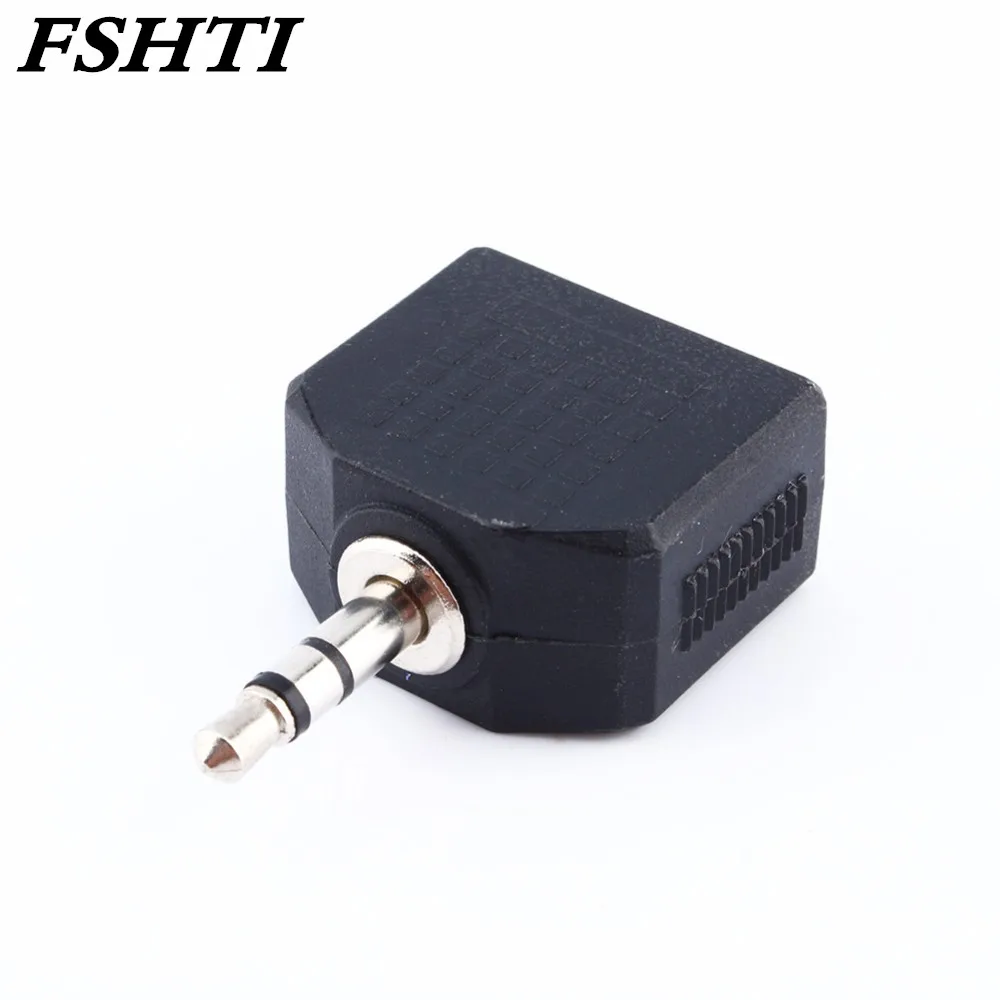 Разветвитель переходник для наушников 3 5 мм черный цвет|plugs for phones|plug adapterplug 3.5mm |