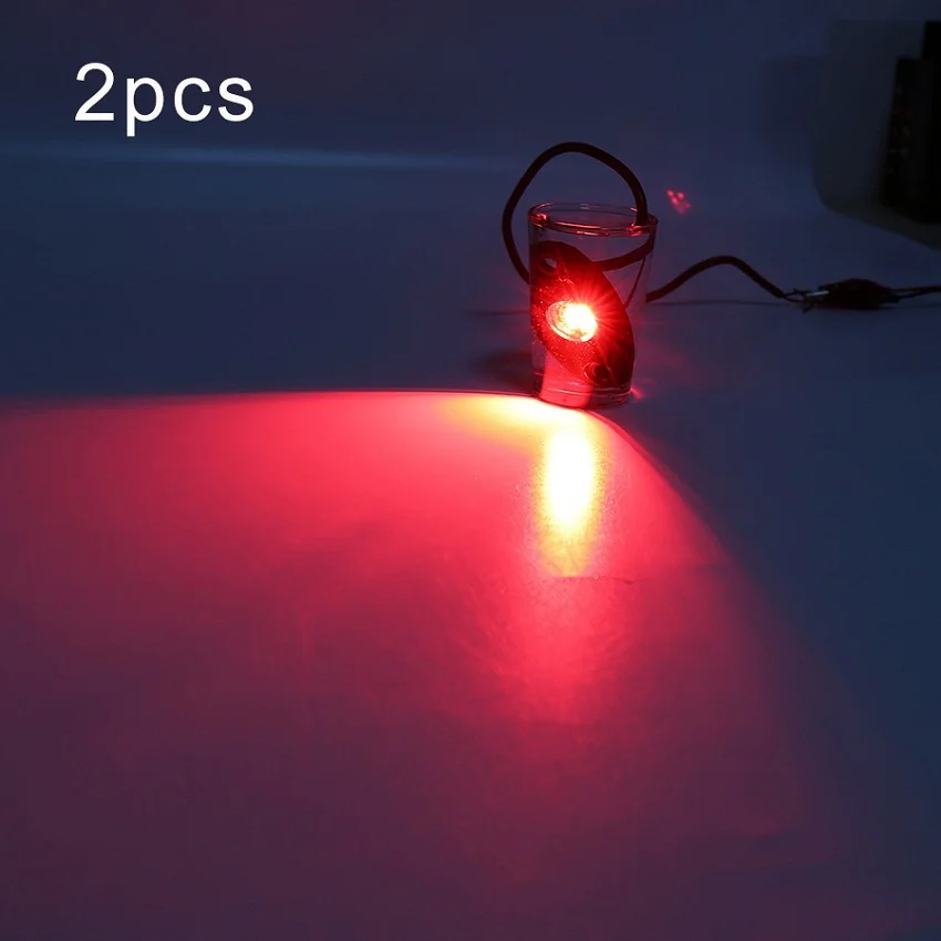 2pcs red 4 шт., 5 цветов, 9 Вт, светодиодный комплект освещения для салона автомобиля, нижняя часть кузова, Трейл-Риг, лампа для стайлинга автомобиля, водонепроницаемая лампа для украшения интерьера, атмосферная лампа - Испускаемый цвет: 2pcs red