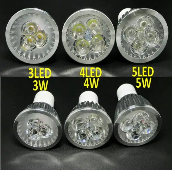 10 шт./лот Светодиодная лампа прожектор E27 GU10 MR16 2835SMD 220В 230В 240В для внутреннего
