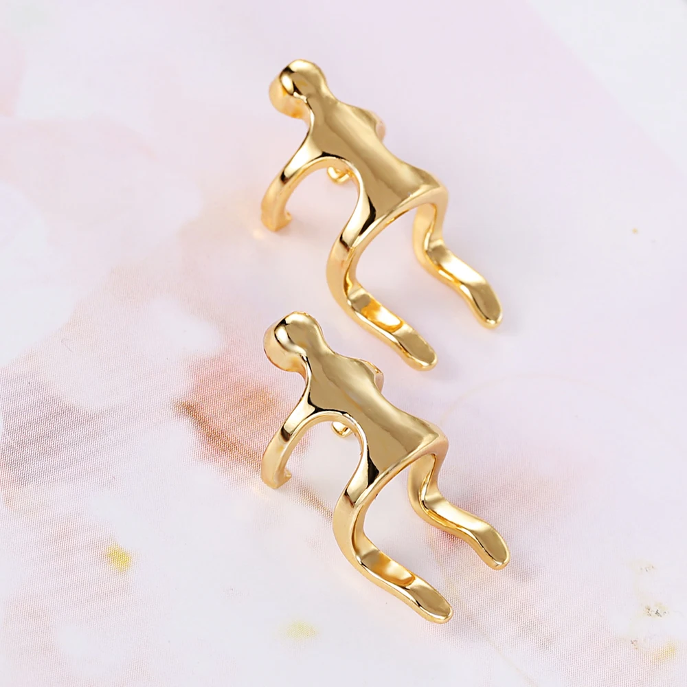 Ear Clip Cuff Wrap Earrings No Piercing-Clip On Silver clip on earring | Украшения и аксессуары