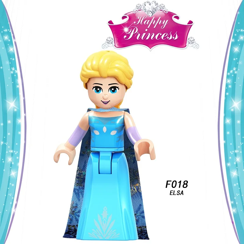 20 шт./лот Legoed сказочная принцесса девочка Анна Эльза Золушка eric Friend минифигурные