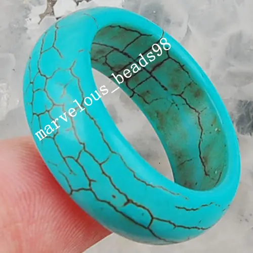 Free shipping Fashion Jewelry Blue Howlite Ring 11&quot MC1756 | Украшения и аксессуары