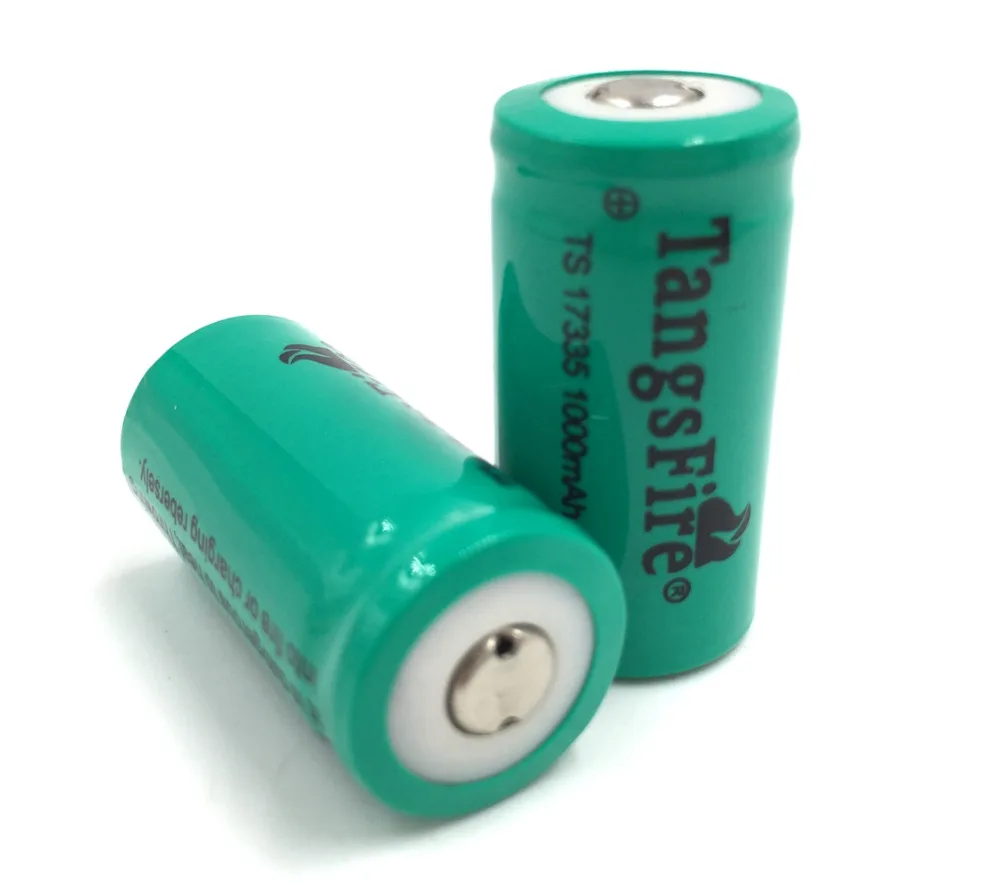 2TangsFire18350 CR123A 3V17335 1000mAh литиевая батарея 2 секционный