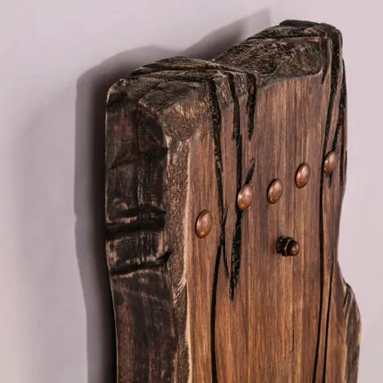 Винтажный настенный светильник в стиле лофт деревянный Мраморный Настенный для