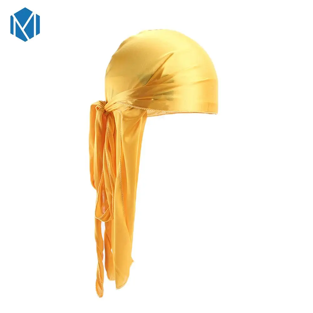 Шелк дюраг Атлас мужской Durags парик бандана пиратская шляпа бандо Cheveux Женская повязка на голову эластичная повязка Haarbanden Voor Vrouwen - Цвет: H