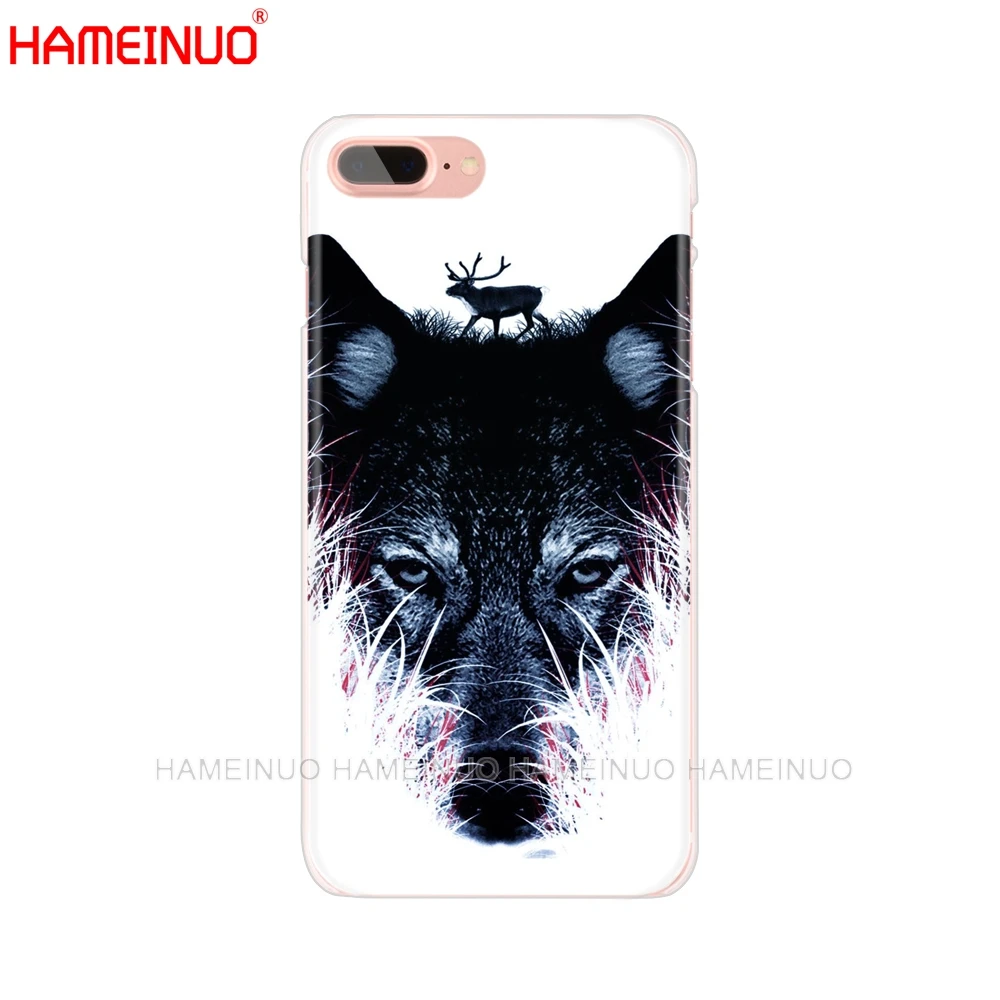 HAMEINUO Чехол для мобильного телефона с изображением темного Ночного Волка iphone X 8 7 6