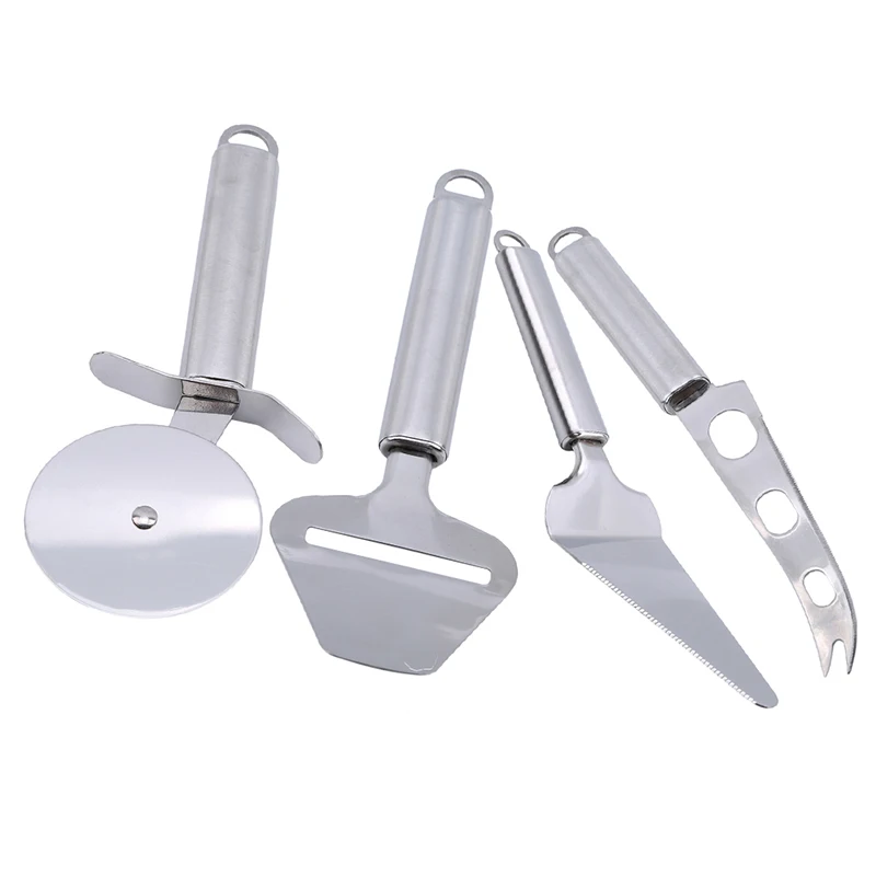 4 шт. нержавеющая сталь для пиццы торта Сырная лопатка скребок сыра набор
