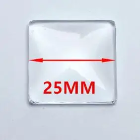 25mm 50 шт. 8/10/12/16/20/25/13x18/18x25/30x40 мм с плоской задней частью прозрачное увеличительное стекло кабошон камея для изготовления ювелирных изделий DIY - Цвет: 25mm