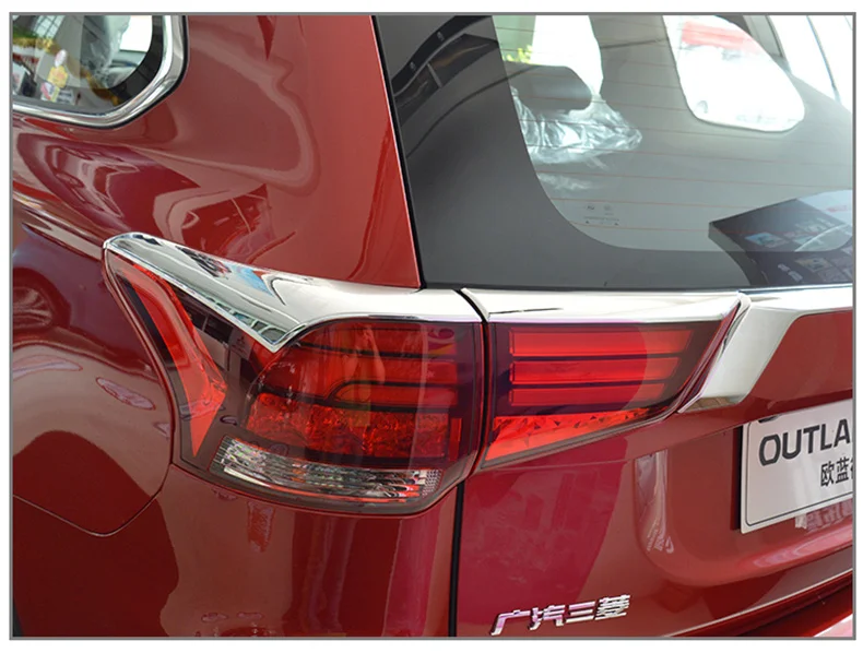 Для Mitsubishi Outlander 2016 2017 2018 ABS хромированный задний светильник стример отделка