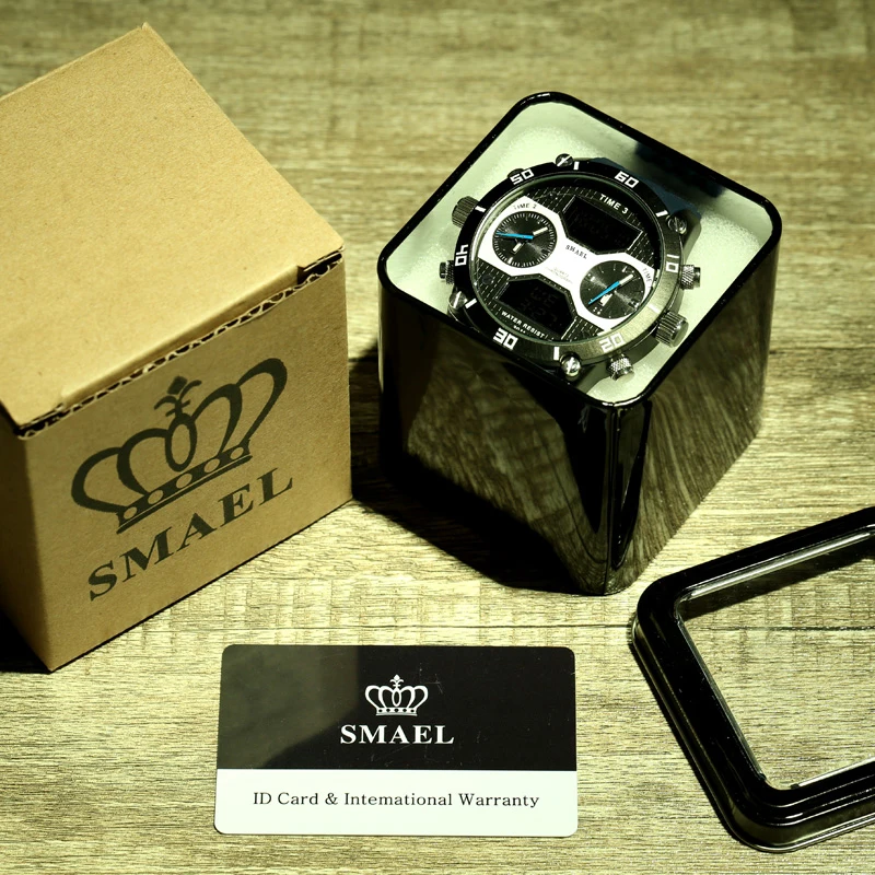 Спортивные Часы Водонепроницаемый smael мода привела силиконовые спортивные