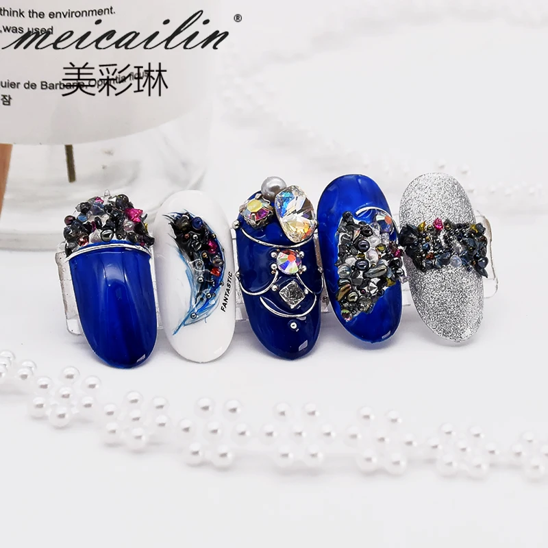 1 упаковка стразы из разбитого стекла для ногтей драгоценные камни смешанные