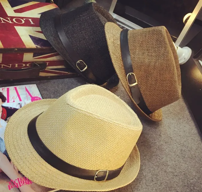 Hot Unisex Fashion women's summer hat Casual Beach Sun Straw Hat Gangster Cap | Аксессуары для одежды