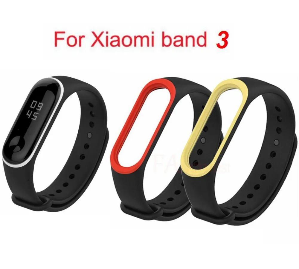 Xiaomi Mi ремешок, 3 браслета, ремешок, умные силиконовые браслеты, двойной ремень, 2 цвета, сменный ремешок для часов, спортивный ремешок, подарок, цветной