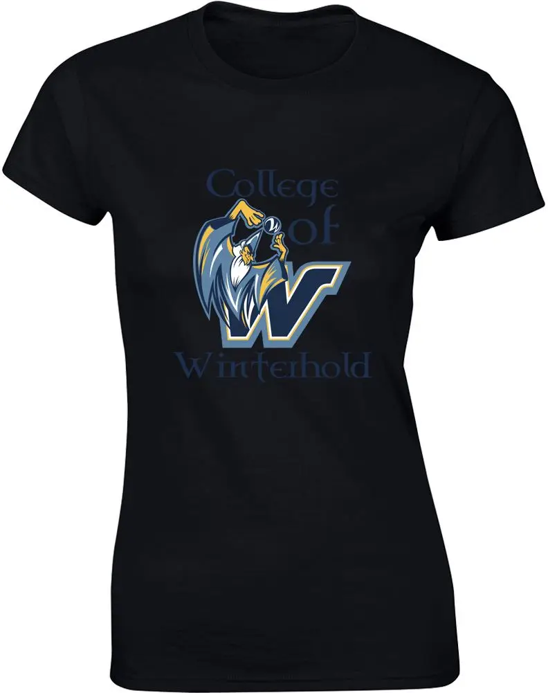 Прохладный Футболки Дизайн Лучшие Продажи Повседневная Колледж Winterhold (Alt) Женщин