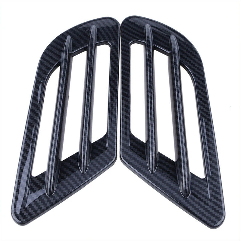 

ABS plastic Air Vent Trim 220*78MM Black Decal Set 2pcs Decoration Replacement